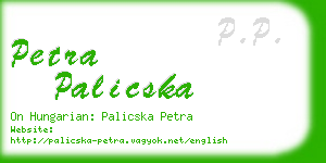 petra palicska business card